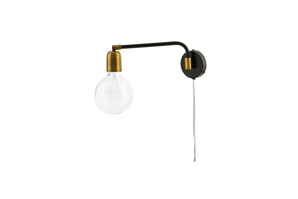 Zwart messing wandlamp Moleculair House Doctor