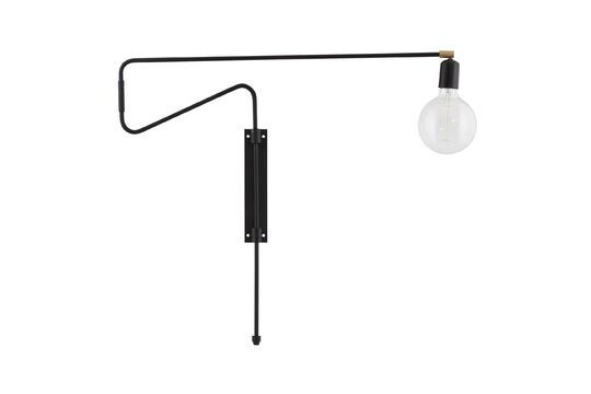 Zwart messing wandlamp Swing Productfoto