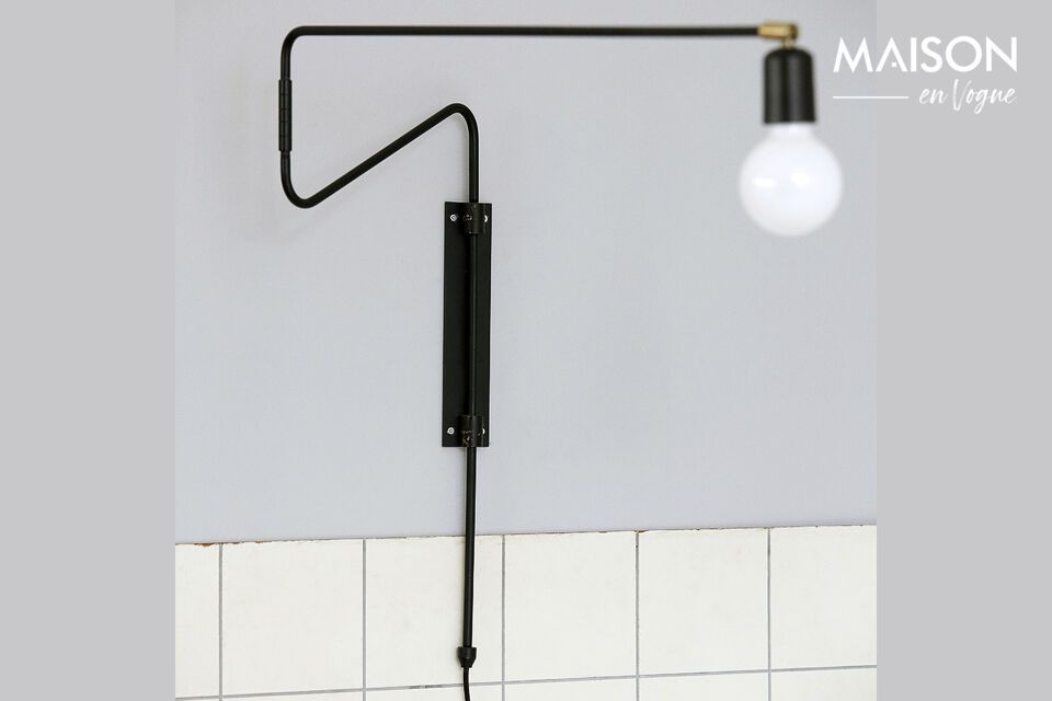 Zwart messing wandlamp Swing House Doctor