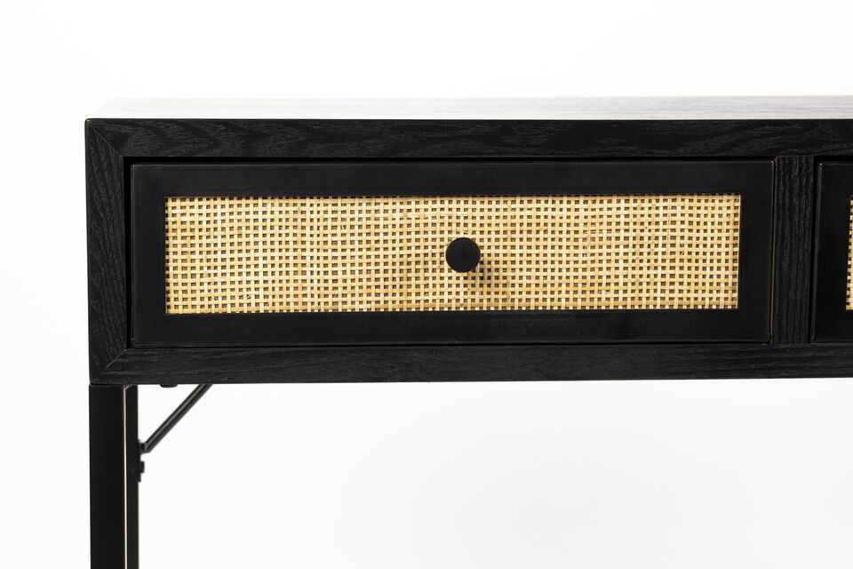 Zwart rotan console Guuji - 2