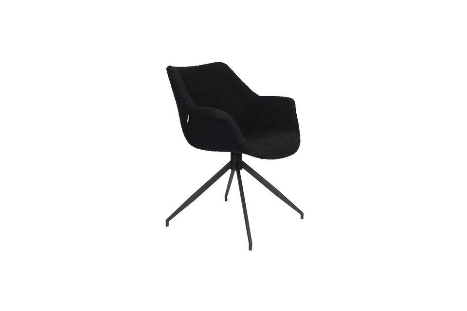 Zwart stoffen fauteuil Doulton Zuiver