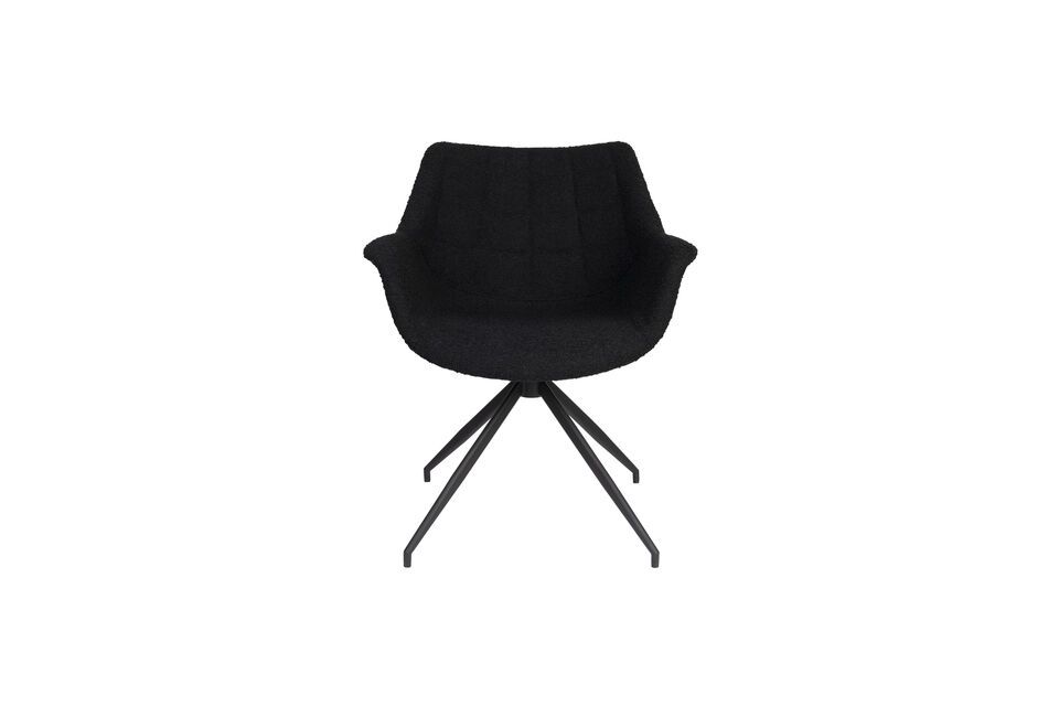 Zwart stoffen fauteuil Doulton - 4