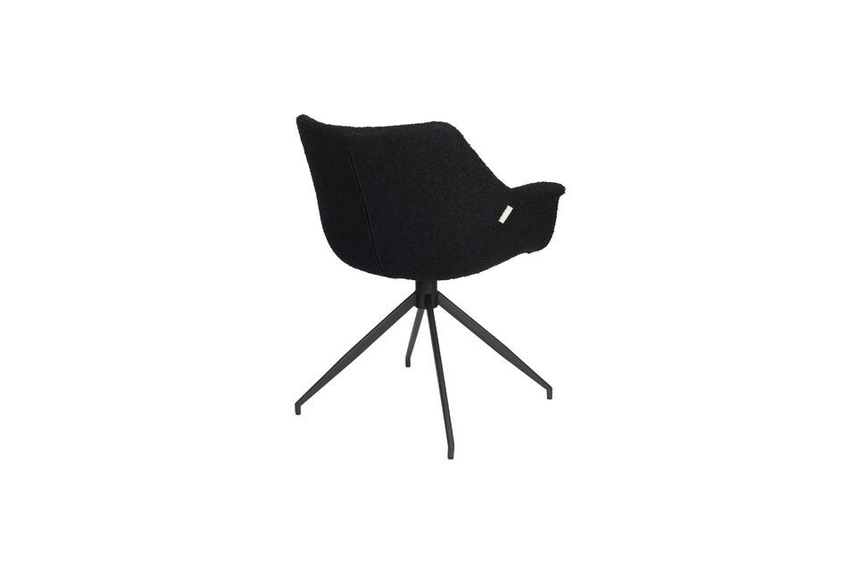 Zwart stoffen fauteuil Doulton - 6