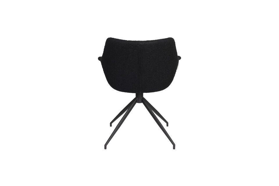 Zwart stoffen fauteuil Doulton - 7