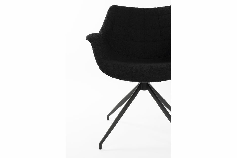 Zwart stoffen fauteuil Doulton - 9