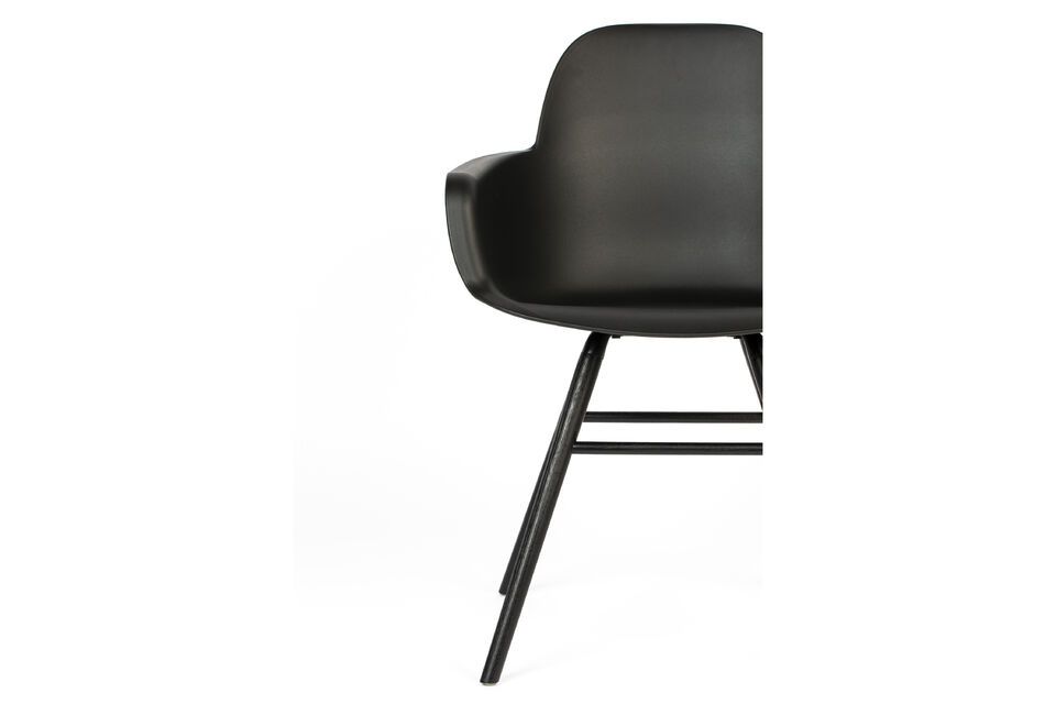 Zwarte kunststof fauteuil Albert Kuip - 6