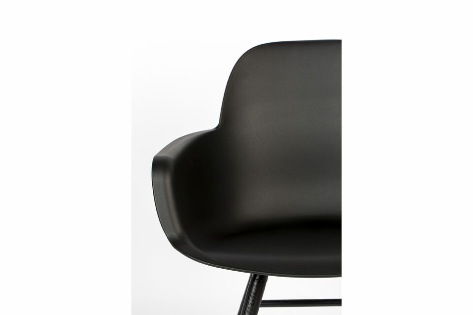 Zwarte kunststof fauteuil Albert Kuip - 7