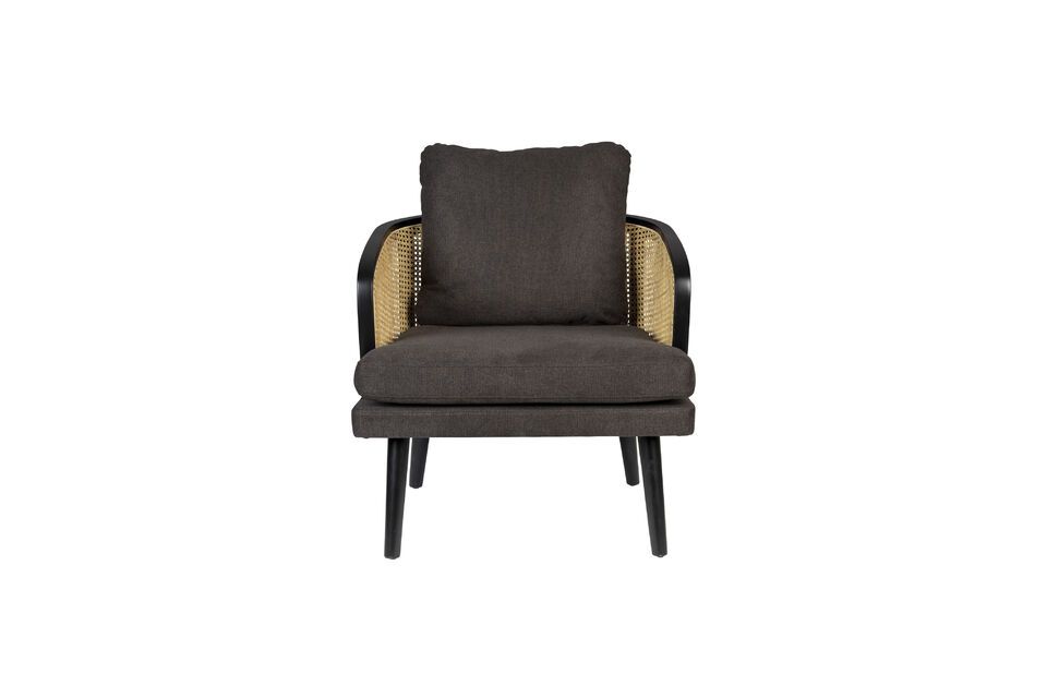 Zwarte stoffen fauteuil Manou - 5