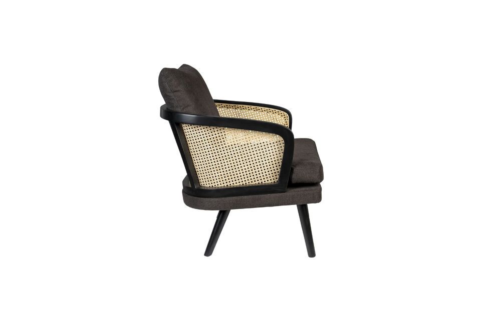 Zwarte stoffen fauteuil Manou - 6