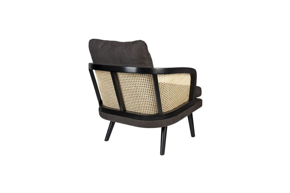 Zwarte stoffen fauteuil Manou - 7