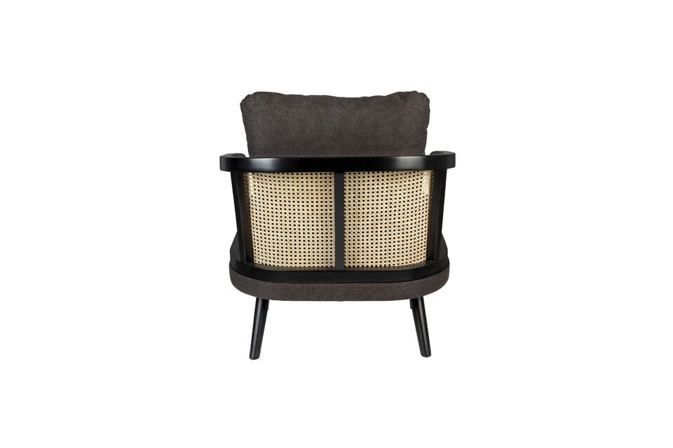 Zwarte stoffen fauteuil Manou - 8